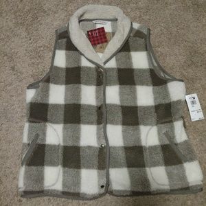 Woolrich Ladies Plaid Fleece Vest